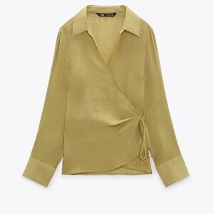 Zara wrap green khaki like new L